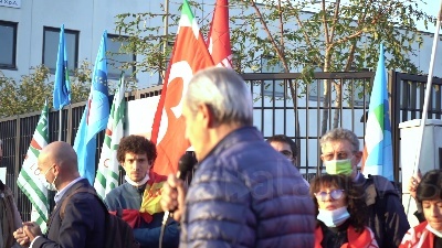Scene from Milano, svastica con il simbolo Cgil nel deposito Atm. "Sciogliere partiti fascisti"