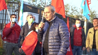 Scene from Milano, svastica con il simbolo Cgil nel deposito Atm. "Sciogliere partiti fascisti"