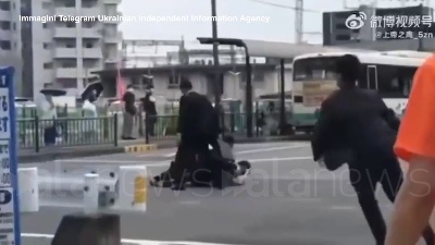 Scene from Morto Shinzo Abe, le immagini dell'omicidio