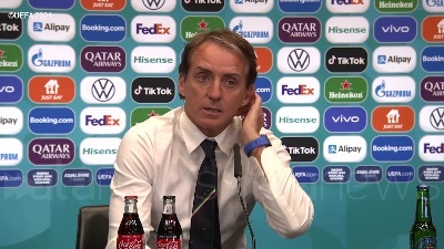 Scene from Europei, Mancini: "Felici di dare gioia agli italiani, ma ne manca ancora una"
