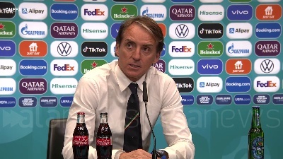 Scene from Europei, Mancini: "Felici di dare gioia agli italiani, ma ne manca ancora una"