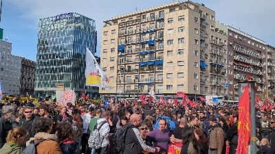 Scene from Milano, corteo antifascista in memoria di Dax