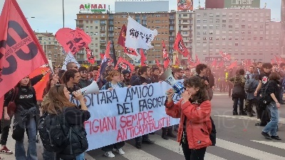 Scene from Milano, corteo antifascista in memoria di Dax