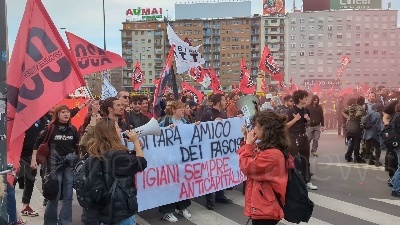 Scene from Milano, corteo antifascista in memoria di Dax