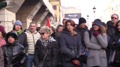 Scene from Ita - Alitalia, presidio lavoratori al Mef contro taglio Cigs e per trasparenza assunzioni