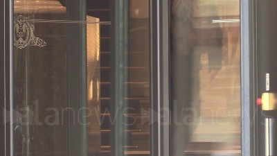 Scene from Europee, Salvini al vertice sovranista: forze dell'ordine presidiano hotel