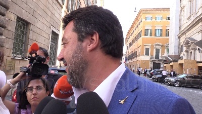 Scene from Salvini: "Proporzionale? Mi preoccupa solo il Milan. Da Regioni referendum"
