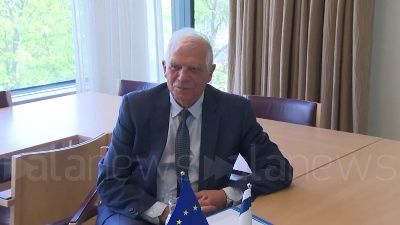 Scene from L'Alto rappresentante Borrell riceve il Ministro degli Esteri d'Israele