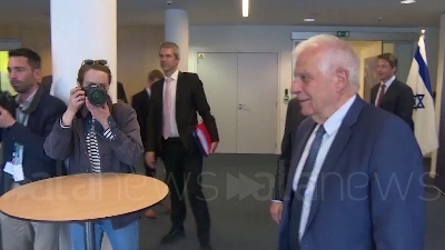 Scene from L'Alto rappresentante Borrell riceve il Ministro degli Esteri d'Israele