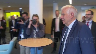 Scene from L'Alto rappresentante Borrell riceve il Ministro degli Esteri d'Israele