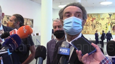 Scene from Comunali Milano, Fontana: "C'è tempo per il candidato del centrodestra"