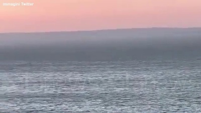 Scene from Incendio sul ponte fra Crimea e Russia, Putin ordina un'inchiesta