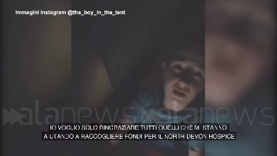 Scene from Undicenne inglese dorme in tenda da 500 notti per beneficenza: il videoracconto
