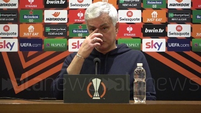 Scene from Roma - Real Sociedad, Mourinho: "2-0 solo primo tempo. A San Sebastian senza pensare alla Lazio"