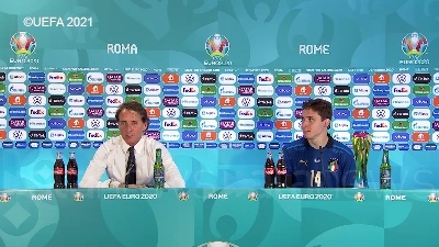 Scene from Europei, Mancini: "I ragazzi sono stati bravi. Adesso inizia un altro torneo"