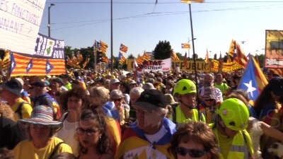 Scene from Davanti Parlamento Ue, 10mila catalani
