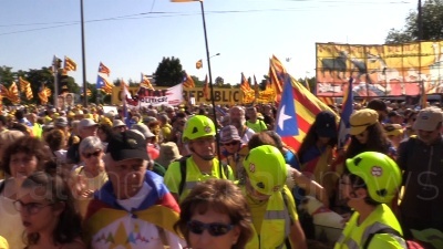 Scene from Davanti Parlamento Ue, 10mila catalani