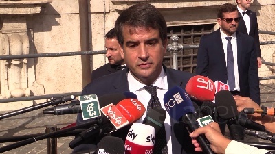 Scene from Governo, Fitto: "Oggi non è la giornata per parlare di dossier, serve serietà"