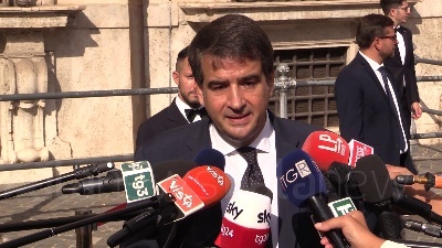 Scene from Governo, Fitto: "Oggi non è la giornata per parlare di dossier, serve serietà"