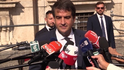 Scene from Governo, Fitto: "Oggi non è la giornata per parlare di dossier, serve serietà"