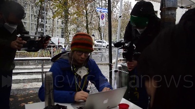 Scene from Milano, studenti in protesta contro la dad: "Neanche la neve può fermarci"