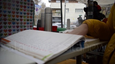Scene from Milano, studenti in protesta contro la dad: "Neanche la neve può fermarci"