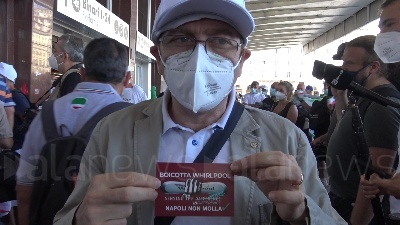 Scene from Whirlpool, lavoratori in corteo da Termini al Mise: "Il tempo corre veloce"