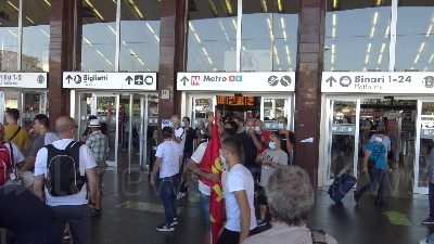 Scene from Whirlpool, lavoratori in corteo da Termini al Mise: "Il tempo corre veloce"