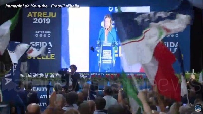 Scene from Ue, Meloni: "Sassoli nemico degli italiani"