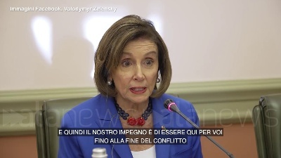 Scene from Ucraina, Pelosi a Kiev: "La vostra battaglia è per tutti, qui per dirvi grazie"