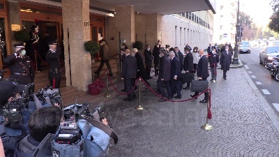 Scene from Draghi e Mattarella all'inaugurazione dell'anno giudiziario della Corte dei Conti