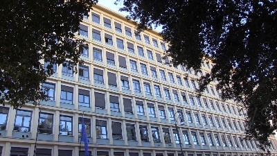 Scene from Draghi e Mattarella all'inaugurazione dell'anno giudiziario della Corte dei Conti