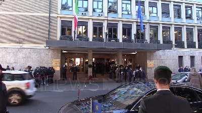 Scene from Draghi e Mattarella all'inaugurazione dell'anno giudiziario della Corte dei Conti