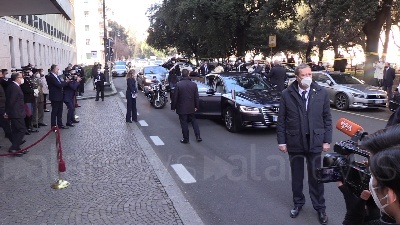 Scene from Draghi e Mattarella all'inaugurazione dell'anno giudiziario della Corte dei Conti