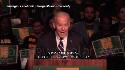 Scene from Violenza contro le donne: torna virale il discorso di Biden del 2017