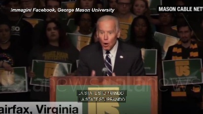 Scene from Violenza contro le donne: torna virale il discorso di Biden del 2017
