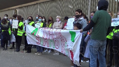 Scene from Alitalia, protesta lavoratori in Regione Lombardia: "Calpestati nostri diritti"