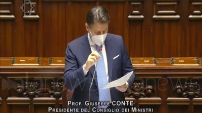 Scene from Conte: "A testa alta, con consapevolezza di aver offerto migliore protezione alla nostra comunità"