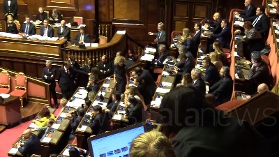 Scene from Gregoretti, il discorso di Salvini tra standing ovation e bagarre