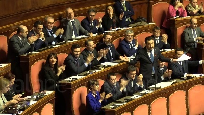 Scene from Gregoretti, il discorso di Salvini tra standing ovation e bagarre