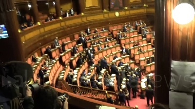Scene from Gregoretti, il discorso di Salvini tra standing ovation e bagarre
