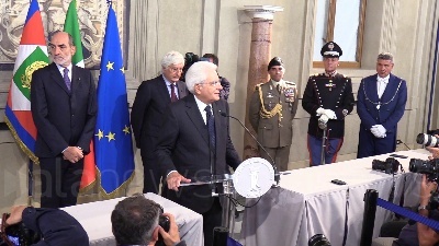 Scene from Mattarella: Si è formato nuovo governo ora la parola passa al Parlamento"