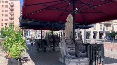 Scene from Nubifragio a Milano, i commercianti: "Allagamenti e disagi nelle consegne"