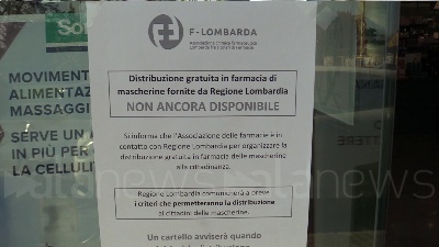Scene from Coronavirus, Federfarma Lombardia: "Richiesta incessante di mascherine"