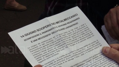 Scene from Sciopero metalmeccanici, a Milano Bentivogli e Landini