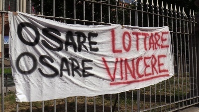 Scene from Sciopero metalmeccanici, a Milano Bentivogli e Landini