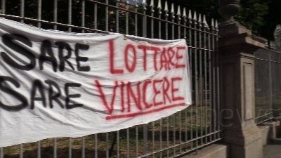 Scene from Sciopero metalmeccanici, a Milano Bentivogli e Landini