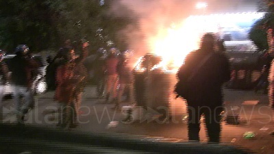 Scene from La fuga dei militanti di estrema destra inseguiti dalla polizia