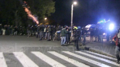 Scene from La fuga dei militanti di estrema destra inseguiti dalla polizia