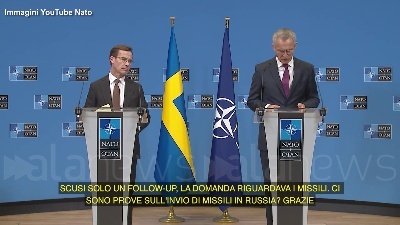 Scene from Stoltenberg: "Monitoriamo l'Iran, non fornisca armi a Mosca"